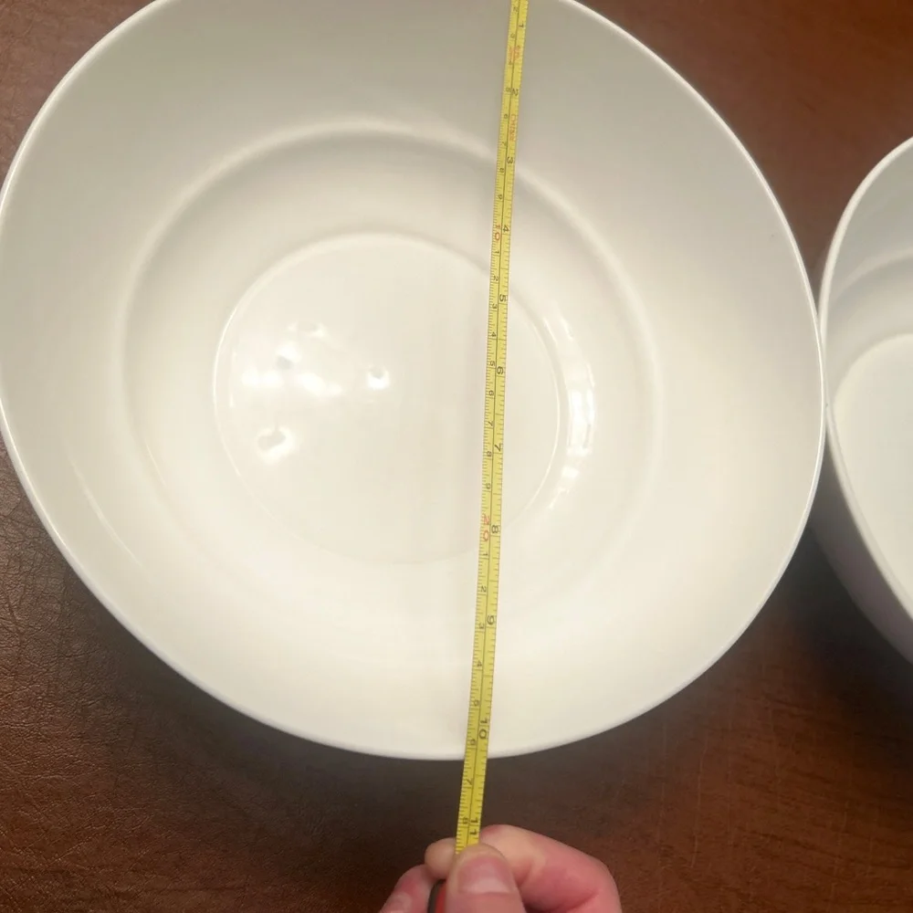 2 Cellar by  Macy’s Serving Bowls White Ceramic 10”